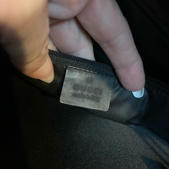 Authentic Gucci black vintage bamboo handle hand bag with free generic chain. - Picture 13 of 16